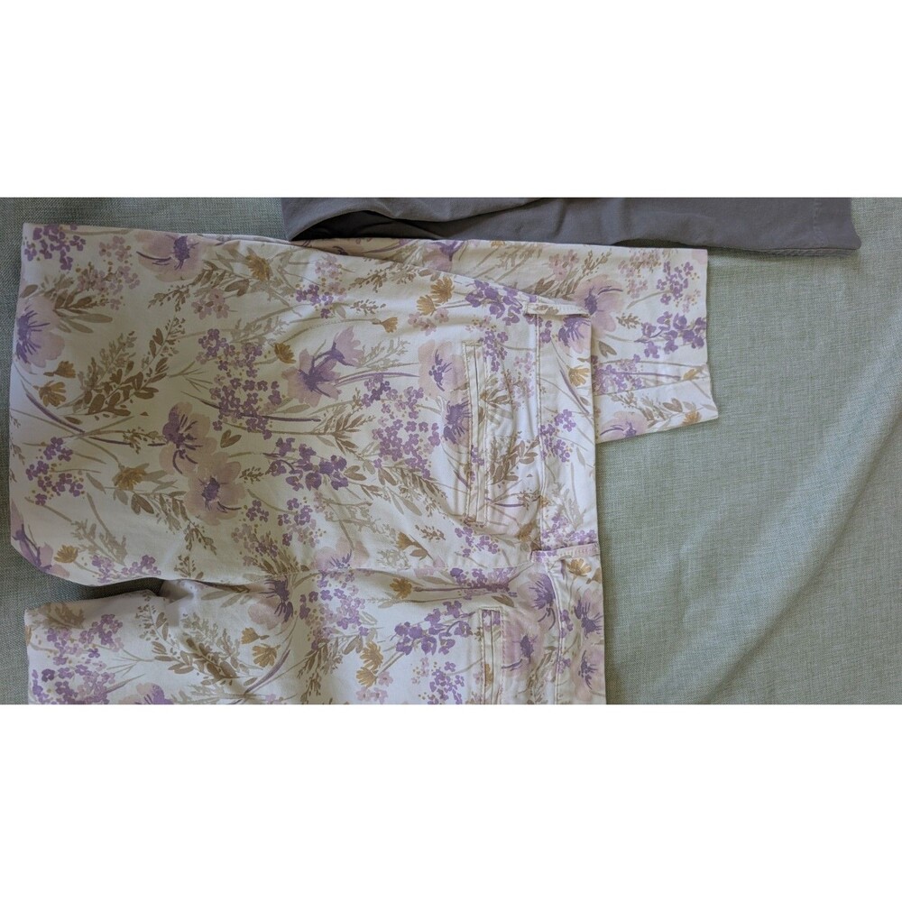 Old Navy Women's Pixie Pants Size 4 2-pack Gray and Floral Print Skinny Ankle - Picture 2 of 9